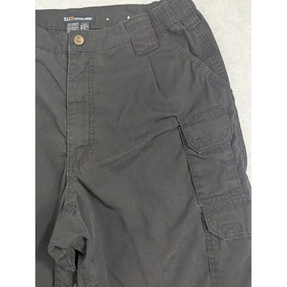 5.11 Tactical Series Pants Mens 36x30 Black Cargo Ripstop Polyester Hiking Work - Picture 3 of 13